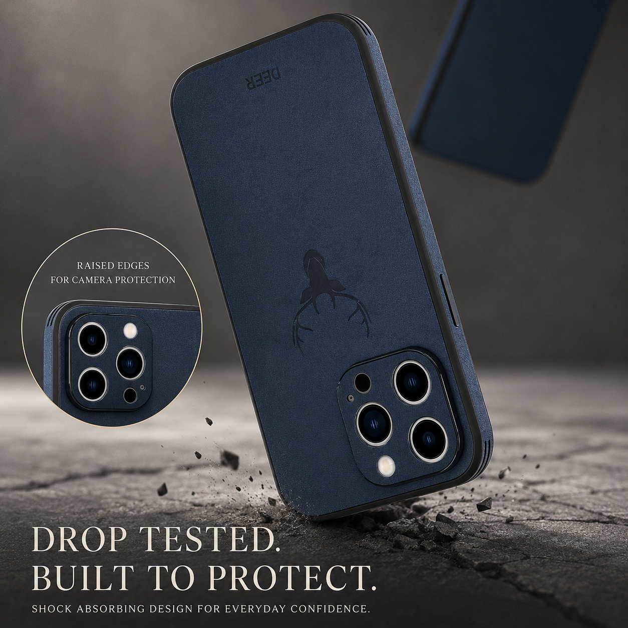 Luxury iPhone Case MagSafe Compatible Deer Leather Texture Protective Cover Camera Lens Protection Shockproof Ultra Thin Slim Lightweight Design