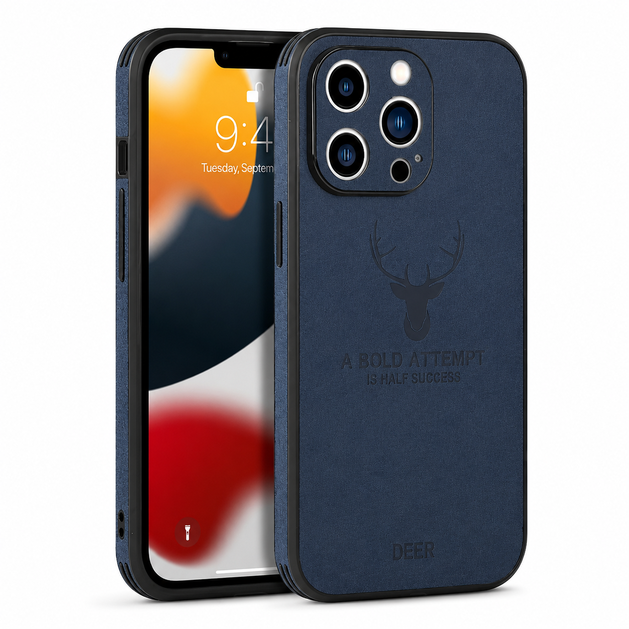 Luxury iPhone Case MagSafe Compatible Deer Leather Texture Protective Cover Camera Lens Protection Shockproof Ultra Thin Slim Lightweight Design