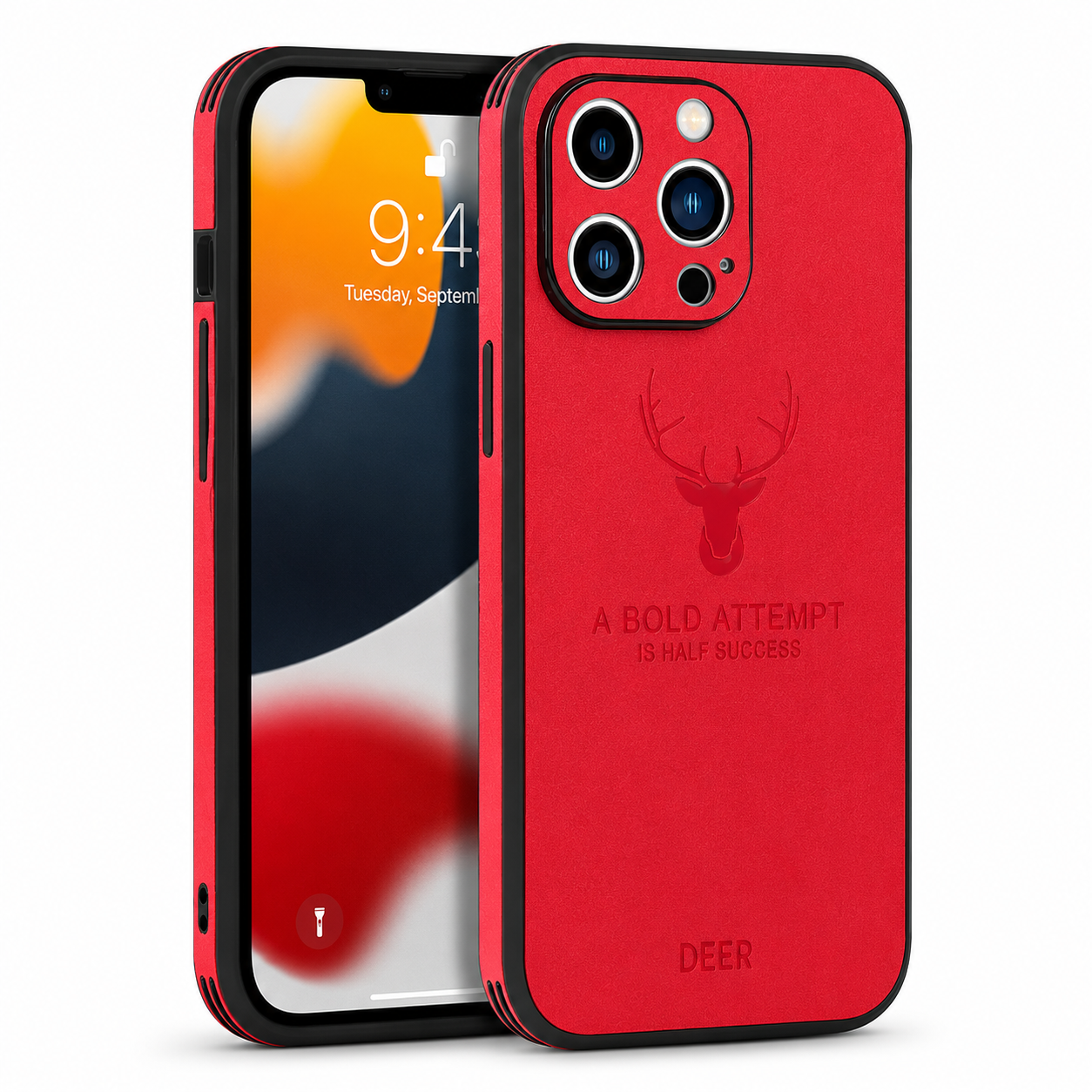 Luxury iPhone Case MagSafe Compatible Deer Leather Texture Protective Cover Camera Lens Protection Shockproof Ultra Thin Slim Lightweight Design