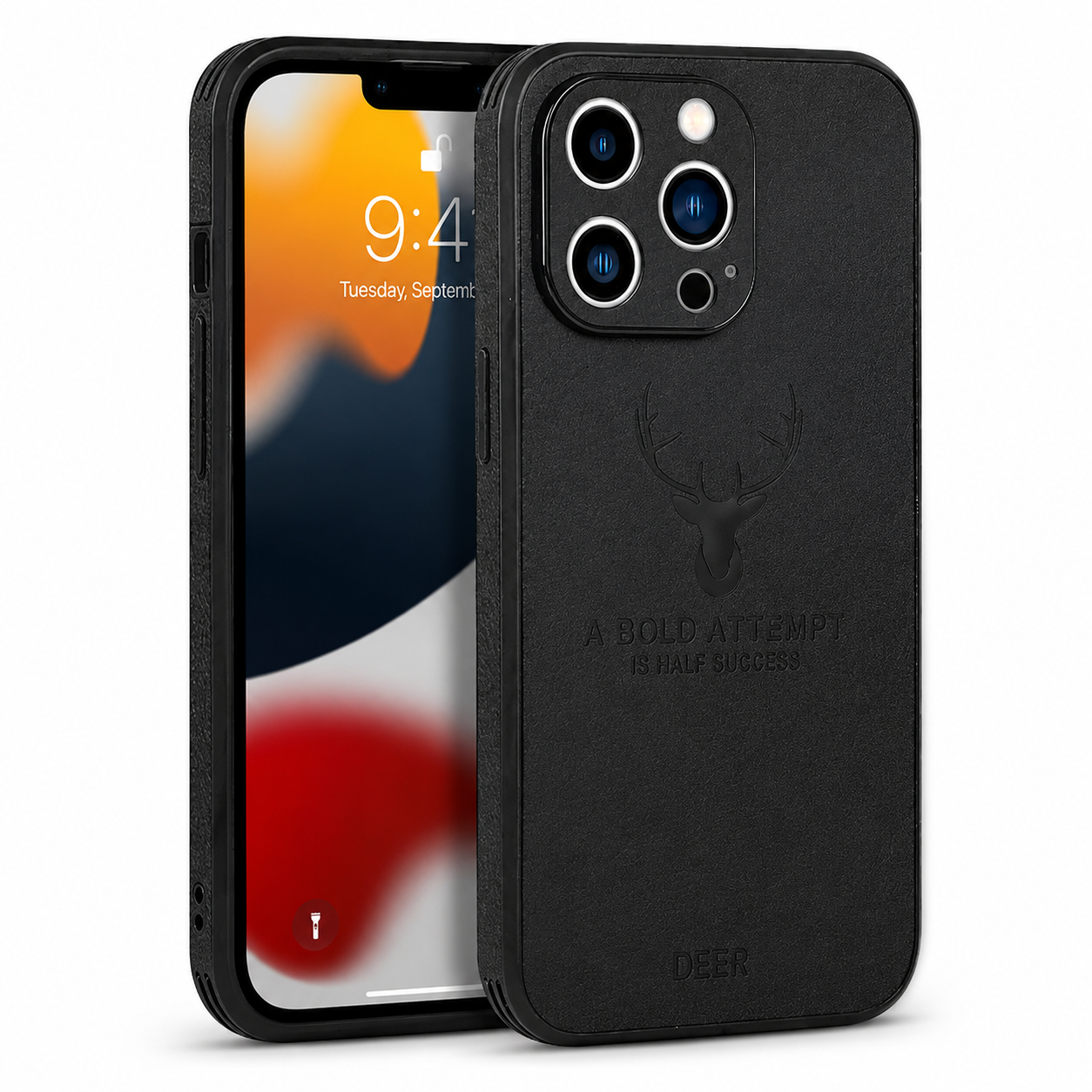 Luxury iPhone Case MagSafe Compatible Deer Leather Texture Protective Cover Camera Lens Protection Shockproof Ultra Thin Slim Lightweight Design