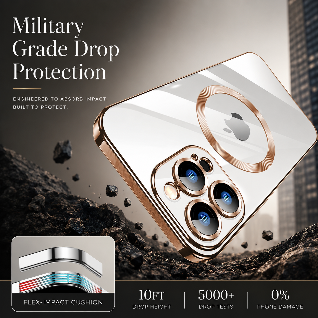 Luxury iPhone Case MagSafe Compatible Double Sided Tempered Glass Metal Frame Protective Cover 360 Full Body Camera Lens Protection Shockproof Ultra Thin