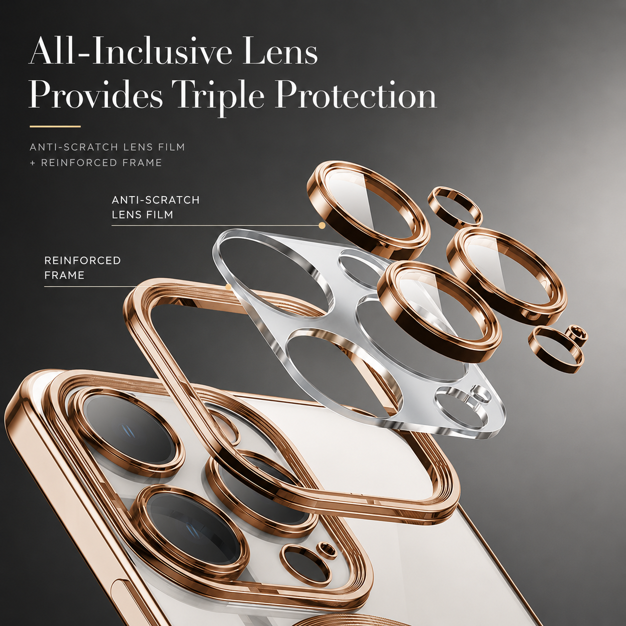 Luxury iPhone Case MagSafe Compatible Double Sided Tempered Glass Metal Frame Protective Cover 360 Full Body Camera Lens Protection Shockproof Ultra Thin