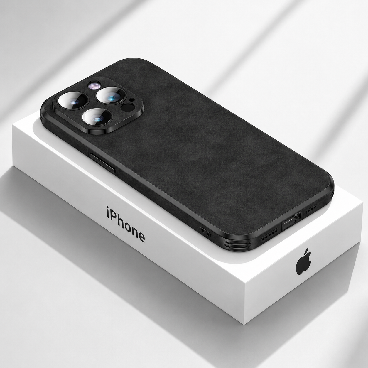 Luxury iPhone Case MagSafe Compatible Genuine Leather Design with Camera Lens Protection, Shockproof Construction, Slim Lightweight Premium Finish