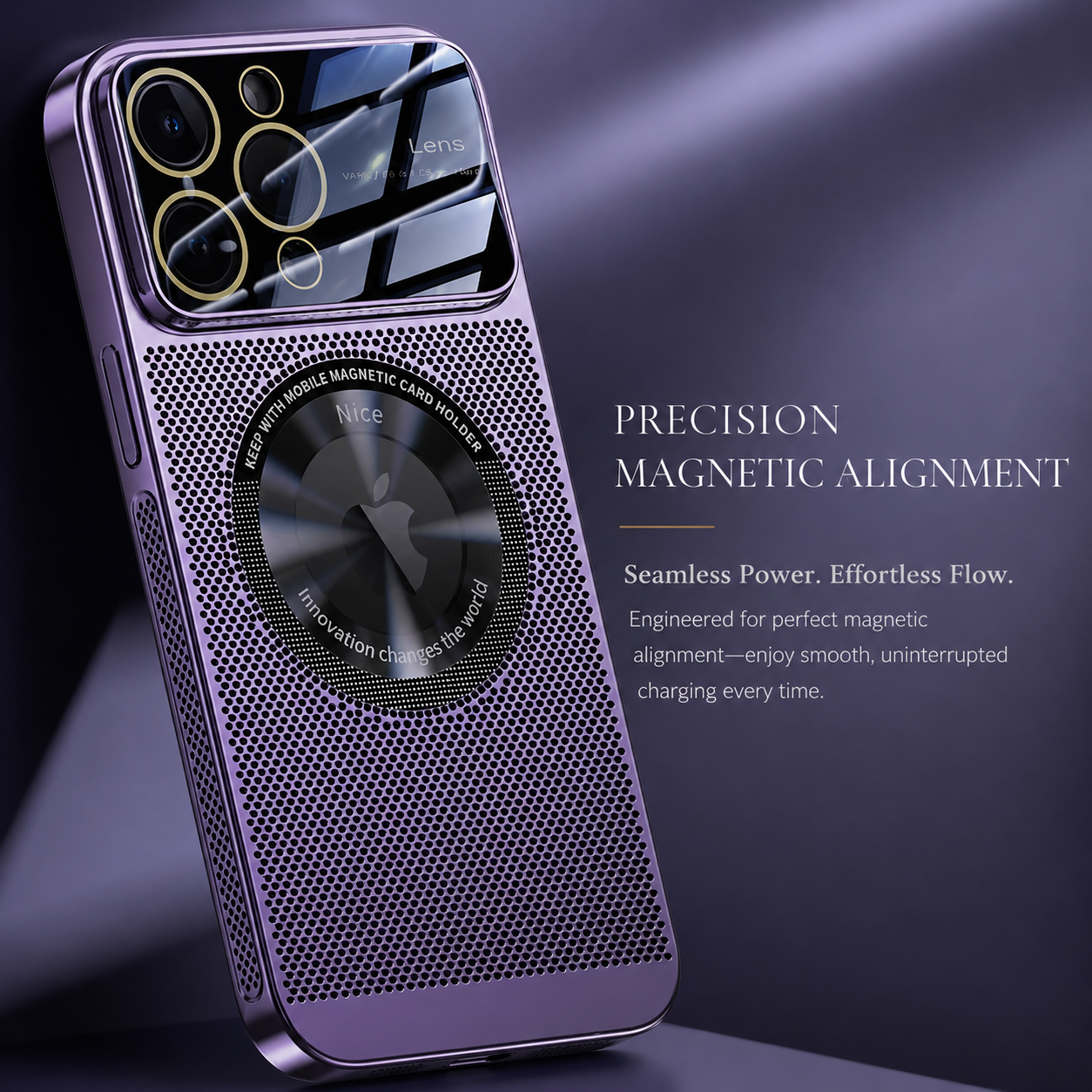 Luxury iPhone Case MagSafe Compatible Heat Dissipation Metal Frame Protective Cover Camera Lens Protection Shockproof Electroplated Slim Design
