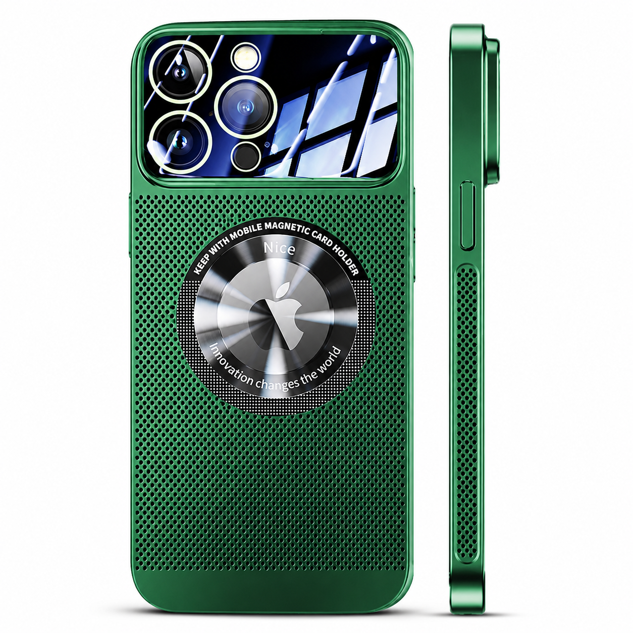 Luxury iPhone Case MagSafe Compatible Heat Dissipation Metal Frame Protective Cover Camera Lens Protection Shockproof Electroplated Slim Design