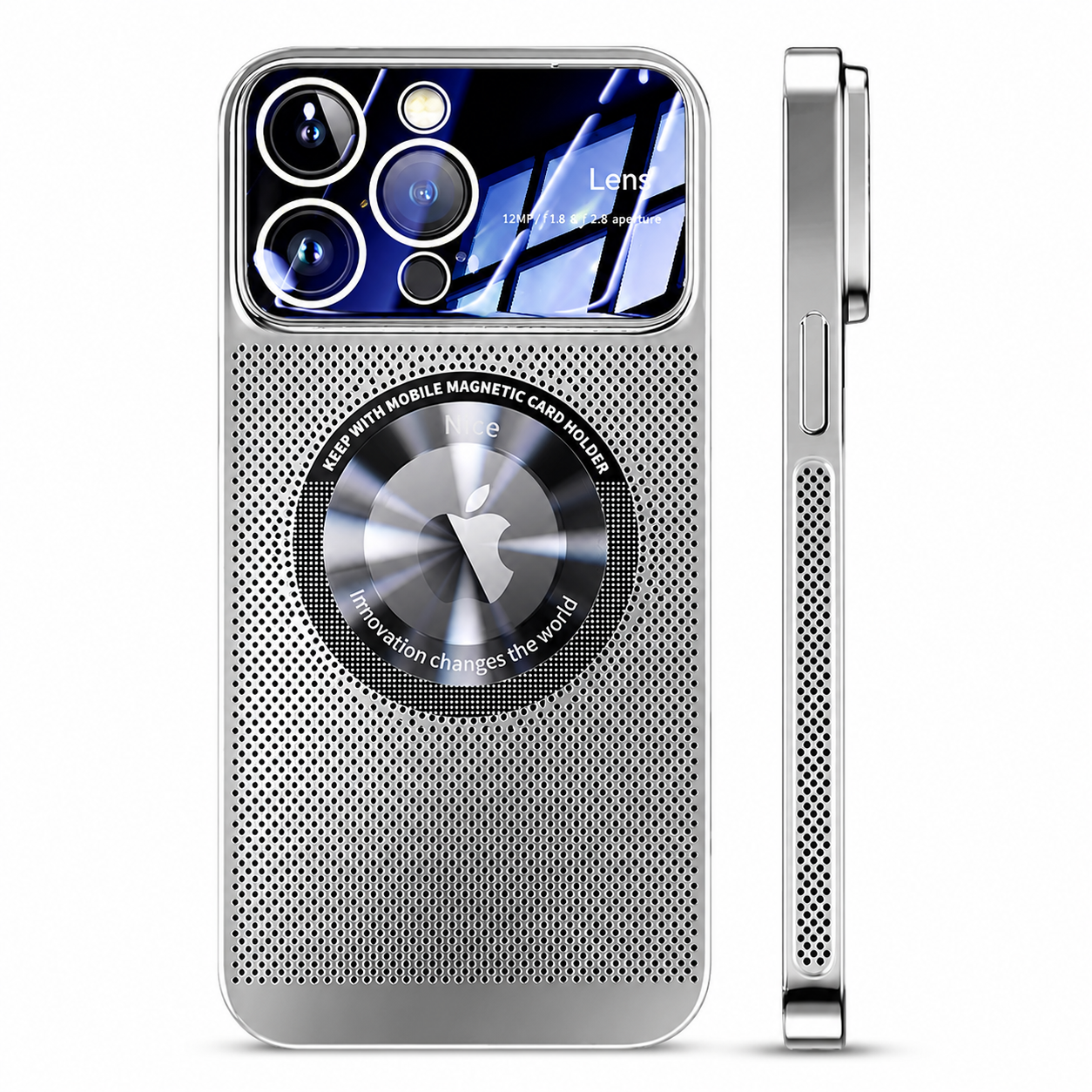 Luxury iPhone Case MagSafe Compatible Heat Dissipation Metal Frame Protective Cover Camera Lens Protection Shockproof Electroplated Slim Design