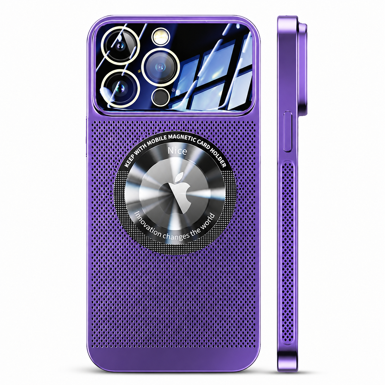 Luxury iPhone Case MagSafe Compatible Heat Dissipation Metal Frame Protective Cover Camera Lens Protection Shockproof Electroplated Slim Design