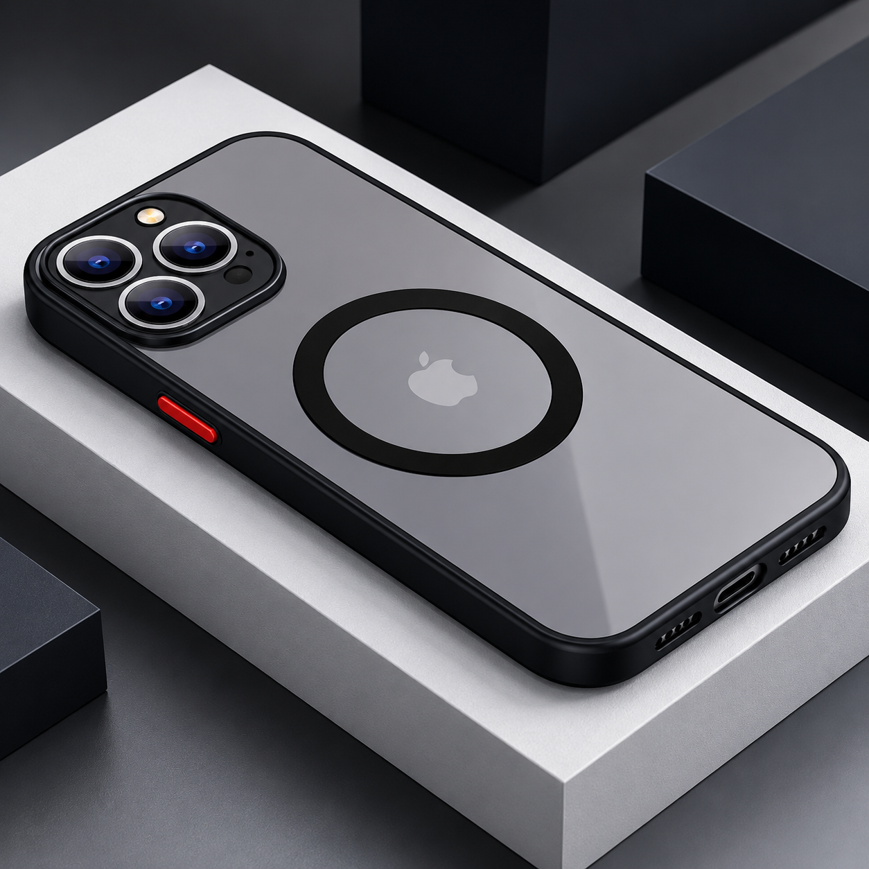 Luxury iPhone Case MagSafe Compatible Matte Protective Cover Camera Lens Protection Shockproof Magnetic Design Slim Lightweight Anti Fingerprint