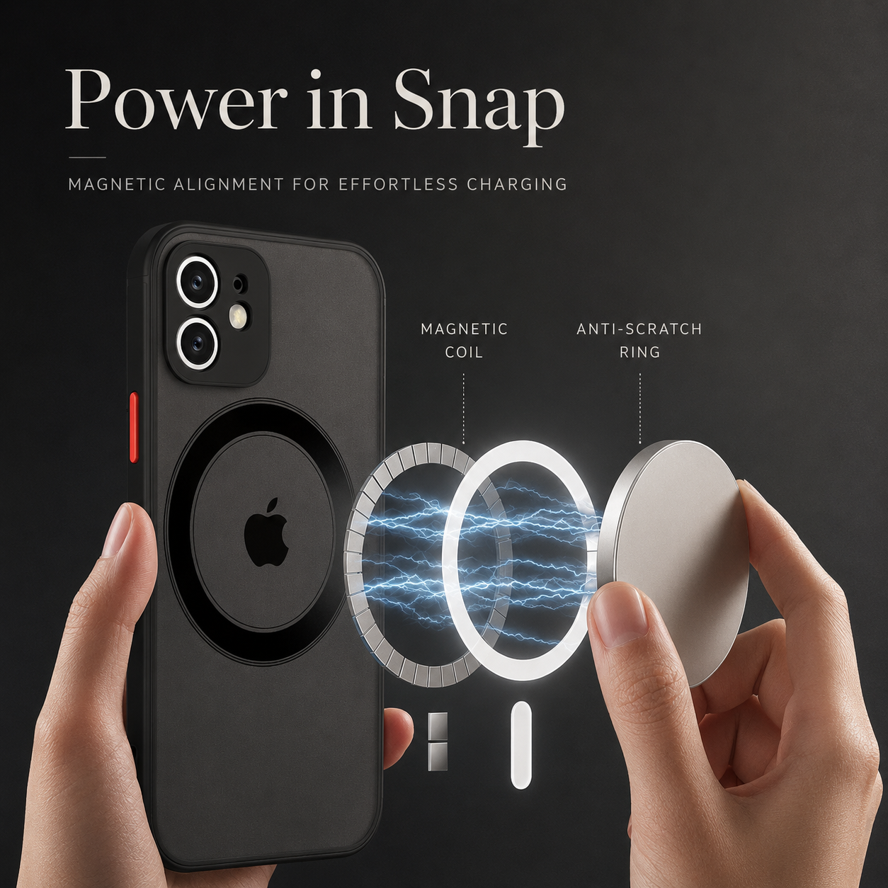 Luxury iPhone Case MagSafe Compatible Matte Protective Cover Camera Lens Protection Shockproof Magnetic Design Slim Lightweight Anti Fingerprint