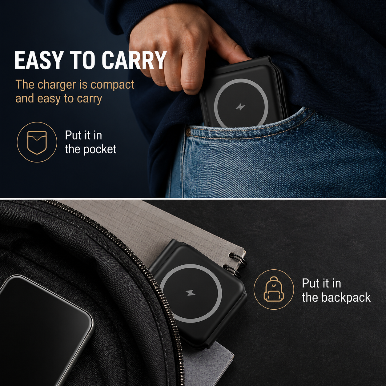 Premium 3 in 1 Wireless Charger Foldable MagSafe Compatible 15W Fast Charging Station Magnetic Portable Charging Dock Stand Phone Watch Earbuds