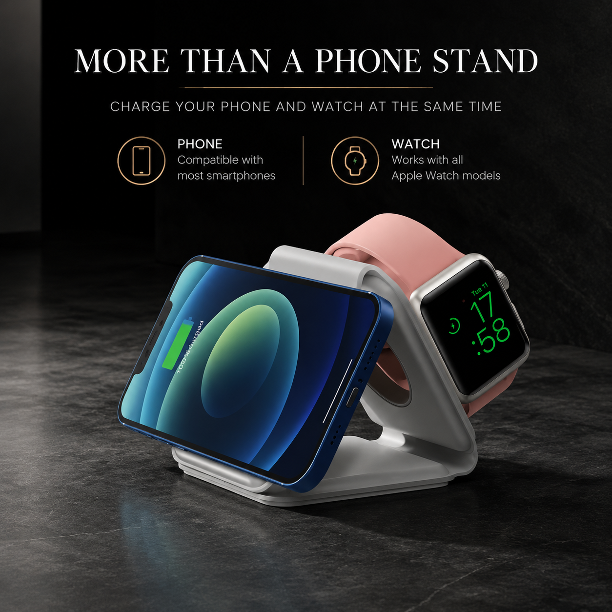 Premium 3 in 1 Wireless Charger Foldable MagSafe Compatible 15W Fast Charging Station Magnetic Portable Charging Dock Stand Phone Watch Earbuds
