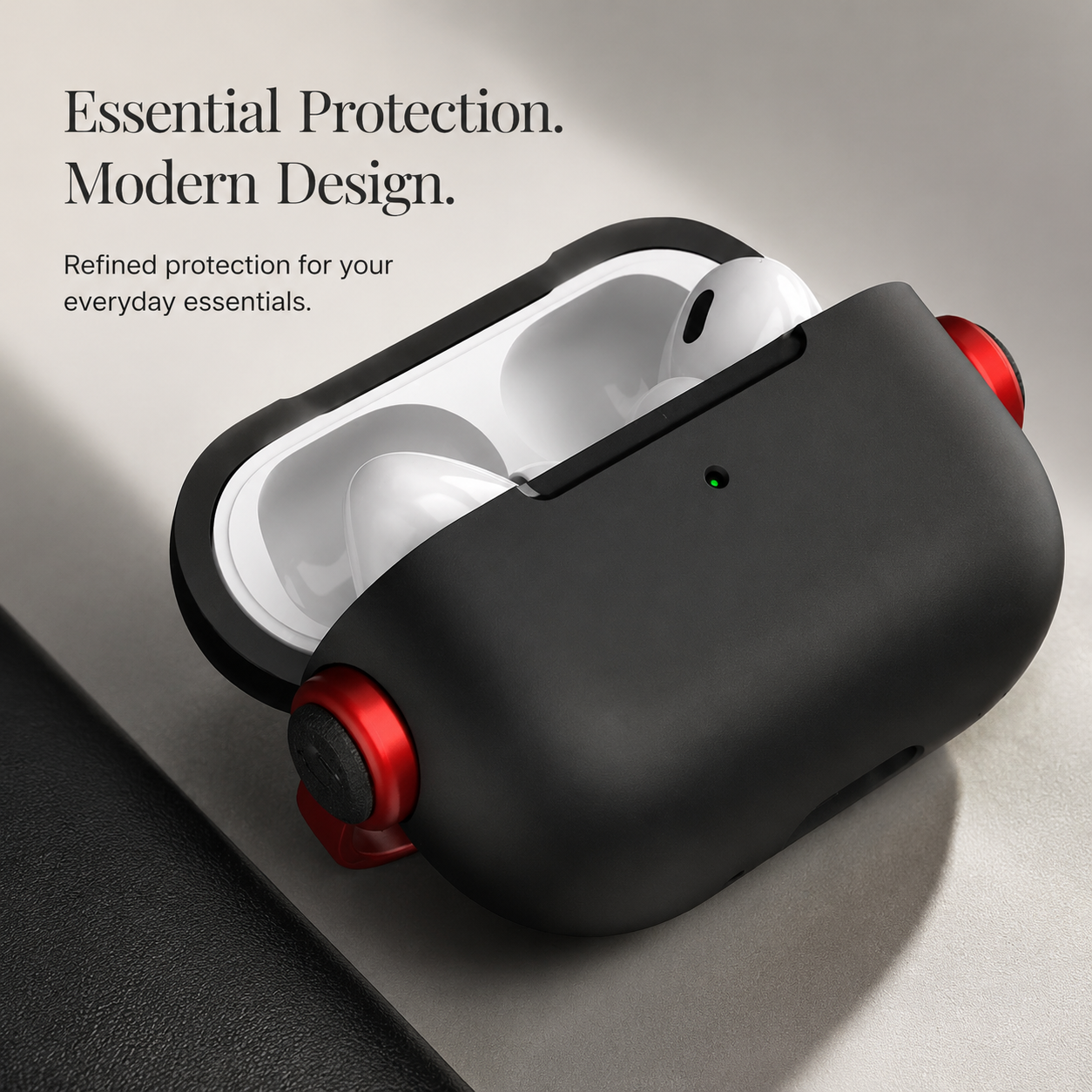Premium AirPods Case Protective Cover Wireless Charging Compatible Lanyard Strap Shockproof Lightweight Secure Fit Portable Travel Storage Organizer