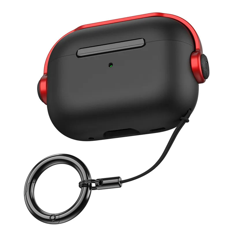 Premium AirPods Case Protective Cover Wireless Charging Compatible Lanyard Strap Shockproof Lightweight Secure Fit Portable Travel Storage Organizer