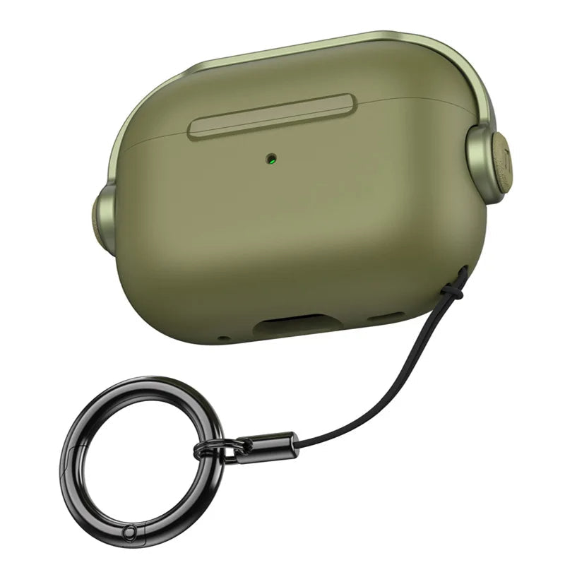 Premium AirPods Case Protective Cover Wireless Charging Compatible Lanyard Strap Shockproof Lightweight Secure Fit Portable Travel Storage Organizer