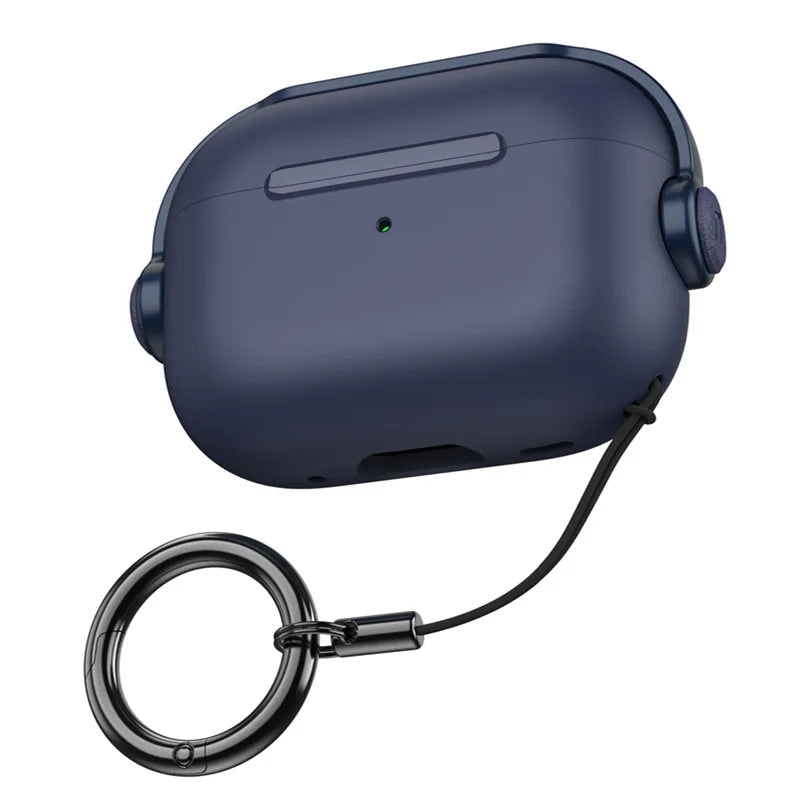 Premium AirPods Case Protective Cover Wireless Charging Compatible Lanyard Strap Shockproof Lightweight Secure Fit Portable Travel Storage Organizer