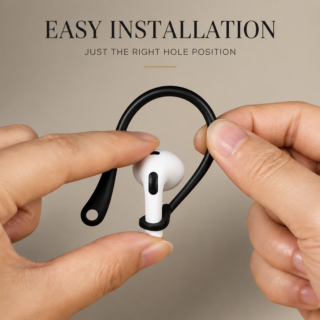 Premium AirPods Ear Hooks Silicone Anti Slip Secure Fit Sports Ear Support Comfortable Wireless Earbud Accessories Workout Stable Lightweight Design