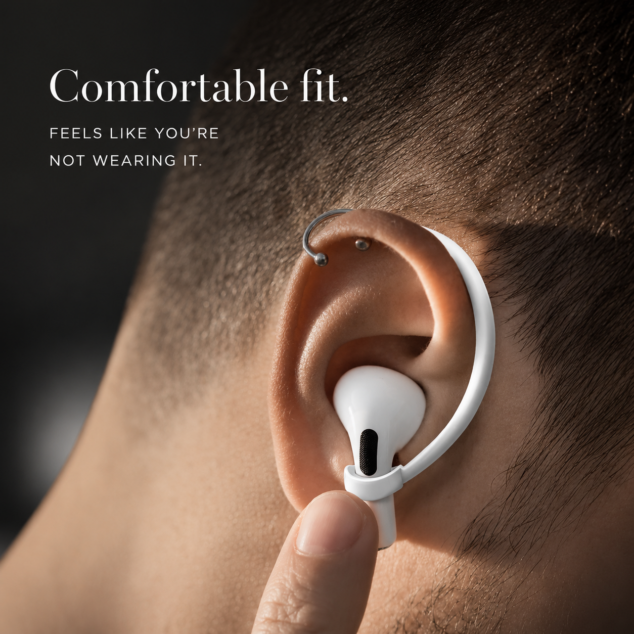 Premium AirPods Ear Hooks Silicone Anti Slip Secure Fit Sports Ear Support Comfortable Wireless Earbud Accessories Workout Stable Lightweight Design