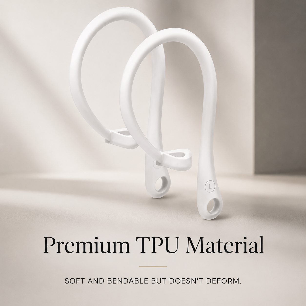 Premium AirPods Ear Hooks Silicone Anti Slip Secure Fit Sports Ear Support Comfortable Wireless Earbud Accessories Workout Stable Lightweight Design