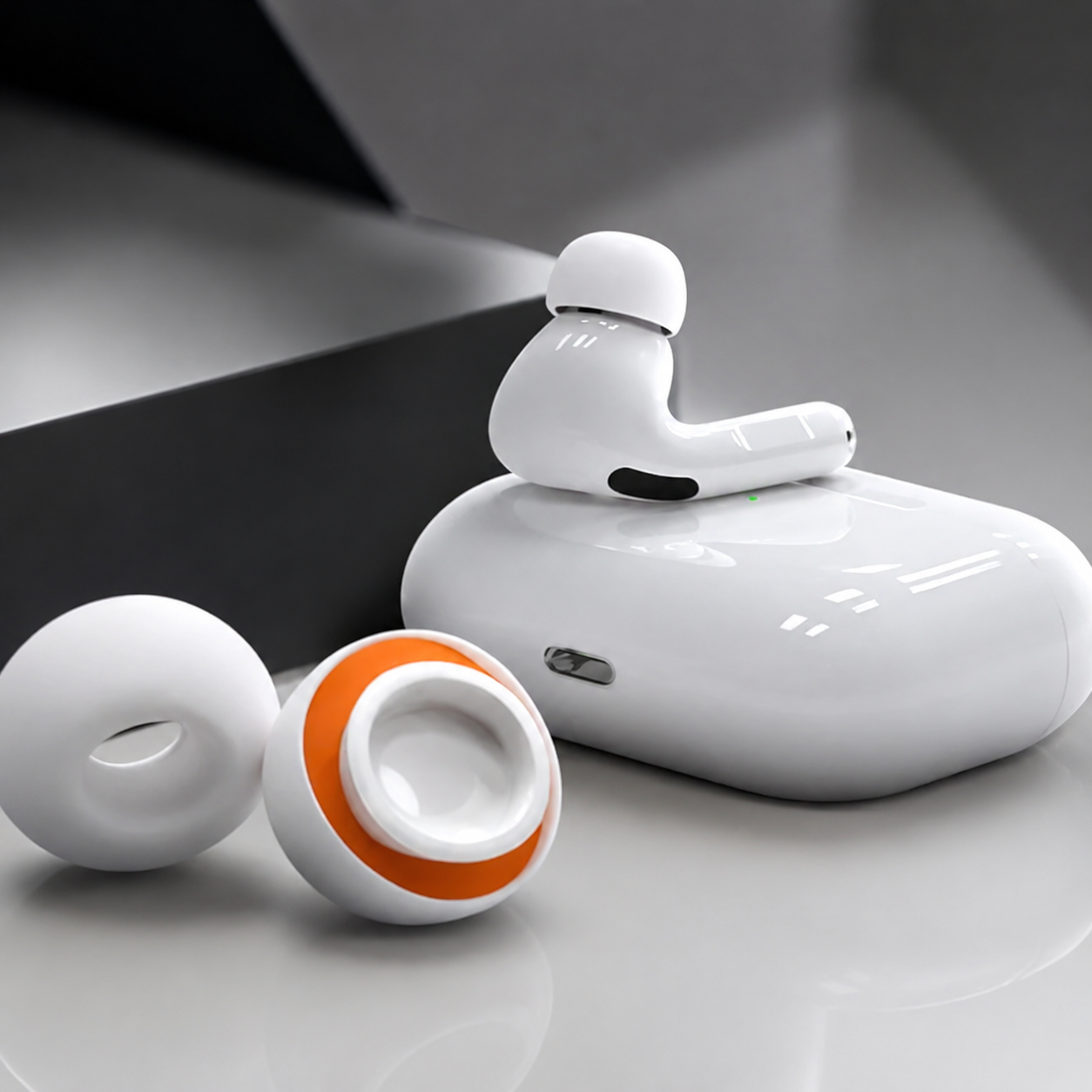 Premium AirPods Ear Tips Memory Foam Silicone Replacement Multiple Sizes Noise Isolation Comfortable Secure Fit Earbuds Accessories Pro Compatible