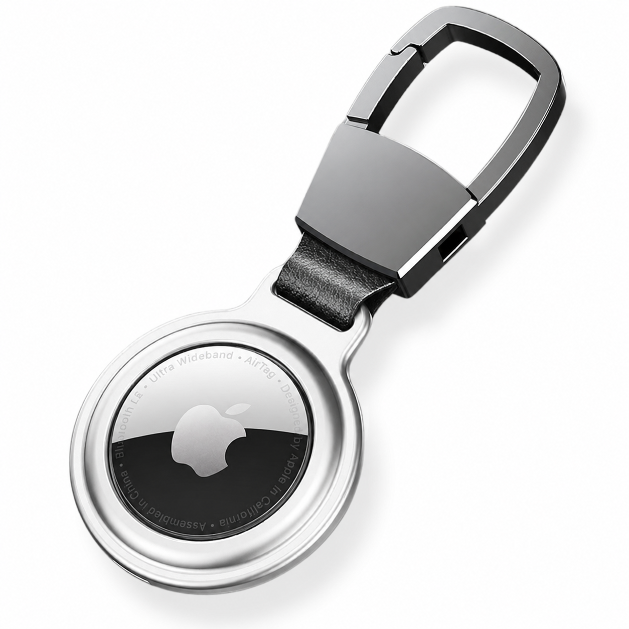 Premium AirTag Case Metal Protective Cover Keychain Clip Shockproof Scratch Resistant Secure Holder Travel Accessory Portable Design Everyday Carry
