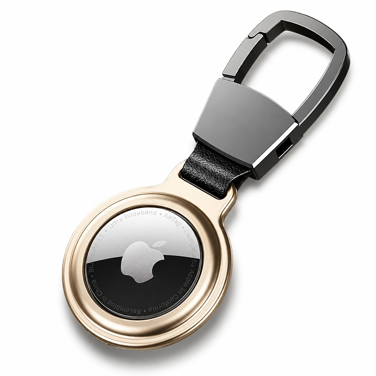 Premium AirTag Case Metal Protective Cover Keychain Clip Shockproof Scratch Resistant Secure Holder Travel Accessory Portable Design Everyday Carry