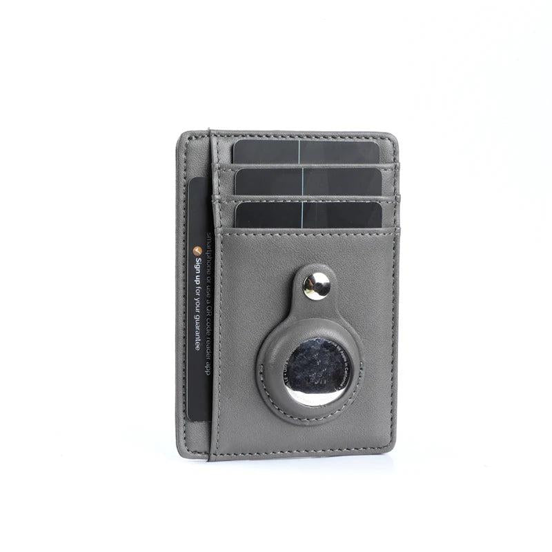 Premium AirTag Wallet Case RFID Blocking Leather Card Holder Slim Magnetic Closure Secure Card Storage ID Credit Travel Slim Protective Design