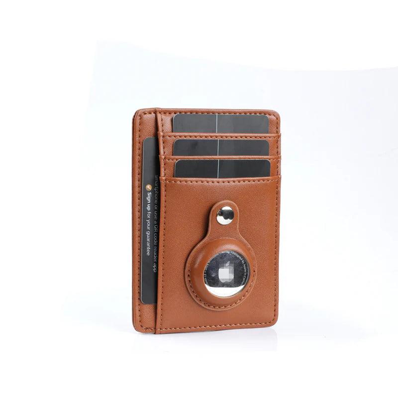 Premium AirTag Wallet Case RFID Blocking Leather Card Holder Slim Magnetic Closure Secure Card Storage ID Credit Travel Slim Protective Design