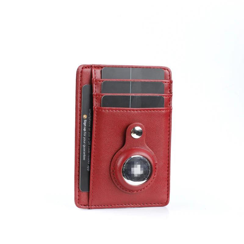 Premium AirTag Wallet Case RFID Blocking Leather Card Holder Slim Magnetic Closure Secure Card Storage ID Credit Travel Slim Protective Design