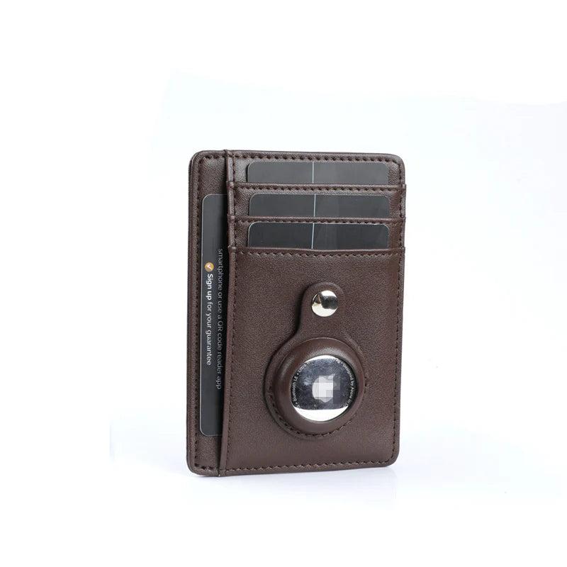 Premium AirTag Wallet Case RFID Blocking Leather Card Holder Slim Magnetic Closure Secure Card Storage ID Credit Travel Slim Protective Design