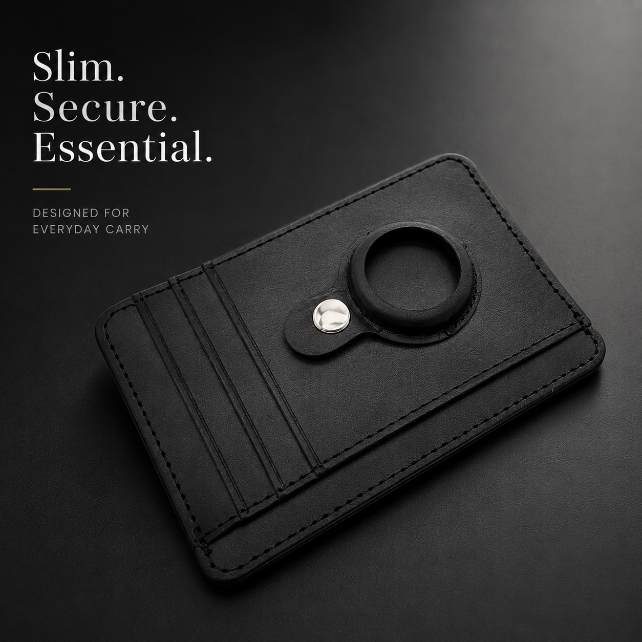 Premium AirTag Wallet Case RFID Blocking Leather Card Holder Slim Magnetic Closure Secure Card Storage ID Credit Travel Slim Protective Design
