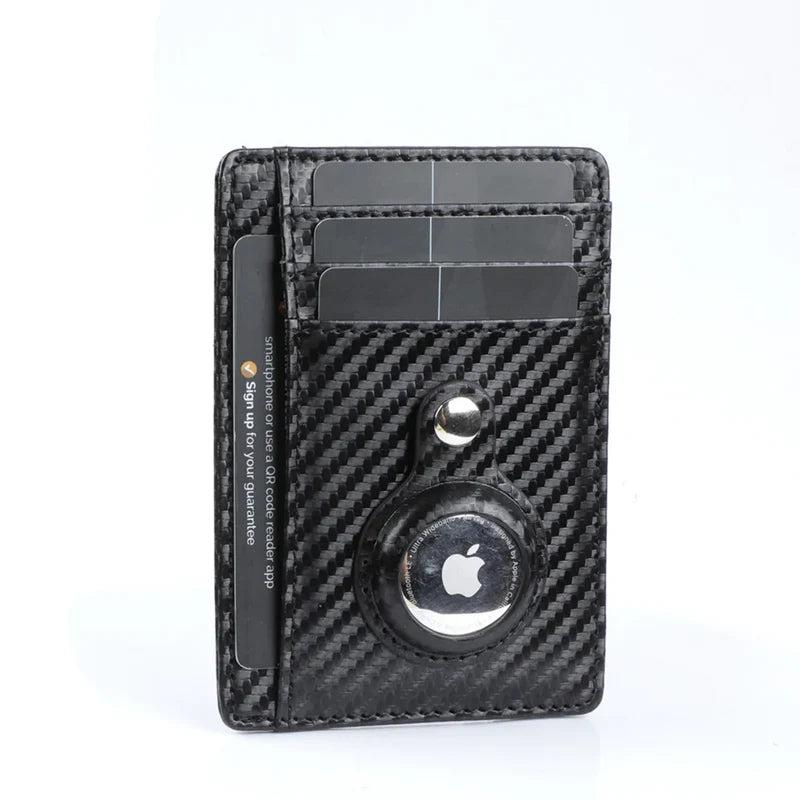 Premium AirTag Wallet Case RFID Blocking Leather Card Holder Slim Magnetic Closure Secure Card Storage ID Credit Travel Slim Protective Design