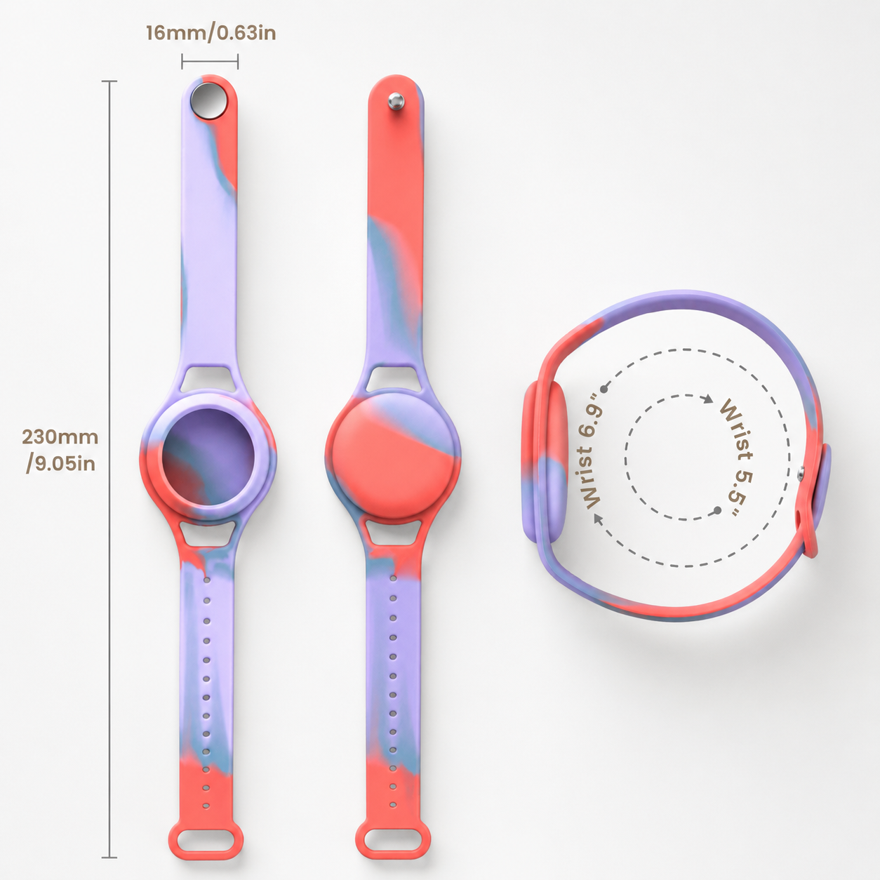 Premium AirTag Wristband Kids Silicone Tracker Holder Adjustable Secure Fit Comfortable Lightweight Protective Strap Daily Wear Child Safety Accessory