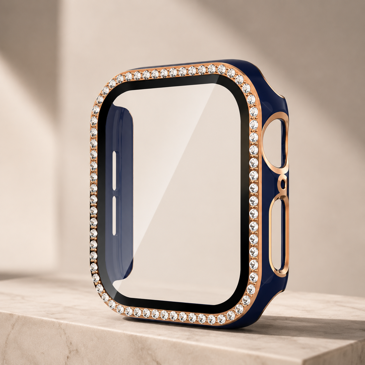 Premium Apple Watch Case Bling Rhinestone Protective Cover Glass Screen Guard Shockproof Luxury Design Slim Frame Scratch Resistant Full Coverage