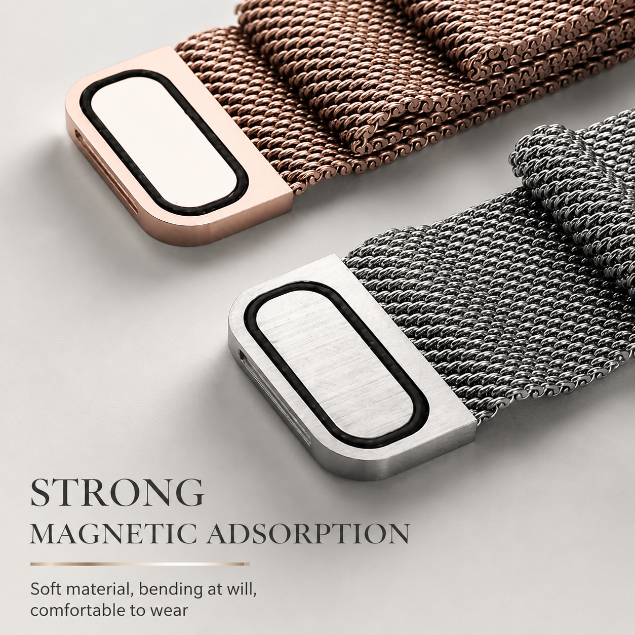 Premium Apple Watch Milanese Loop Band Stainless Steel Mesh Strap Breathable Adjustable Elegant Wristband for Ultra Series Models 38mm 40mm 41mm 42mm 44mm 45mm 49mm
