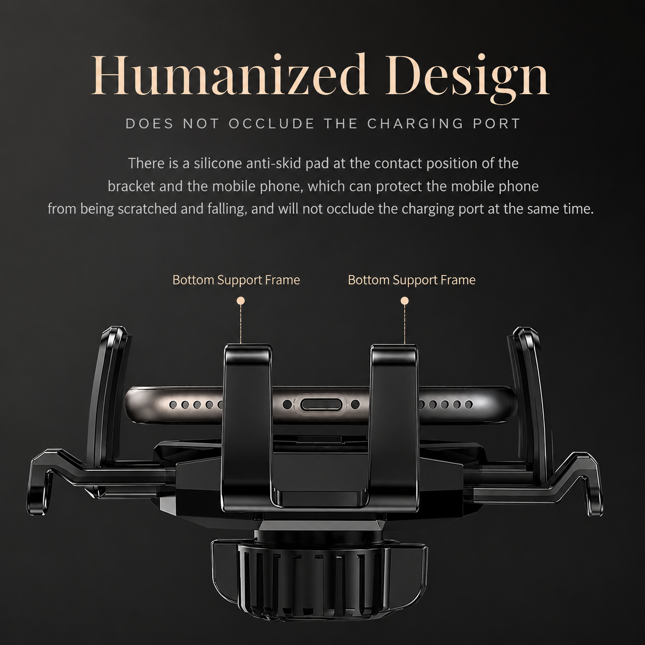 Premium Car Phone Mount Suction Cup 360 Rotation Dashboard Windshield Holder Secure Grip Adjustable Phone Stand Navigation Compatible Universal