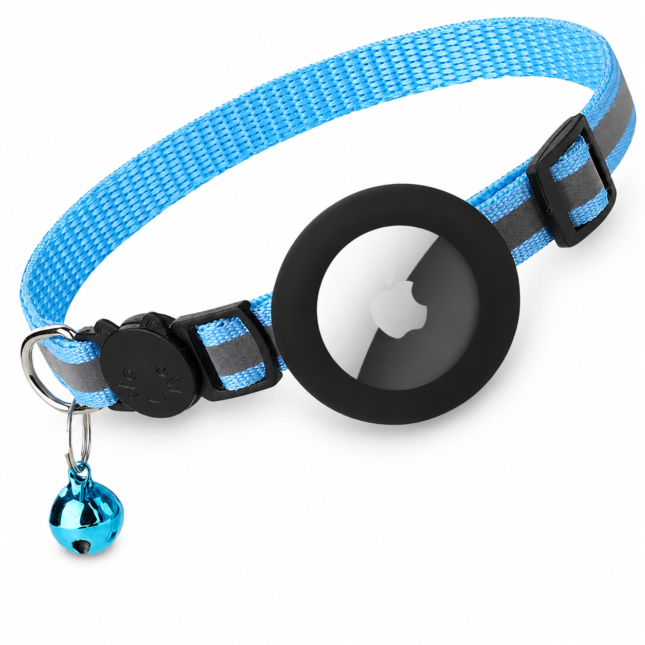Premium Cat Collar AirTag Holder Reflective Adjustable Detachable Bell Pet Tracker Secure Fit Lightweight Safety Accessory Design Outdoor Travel