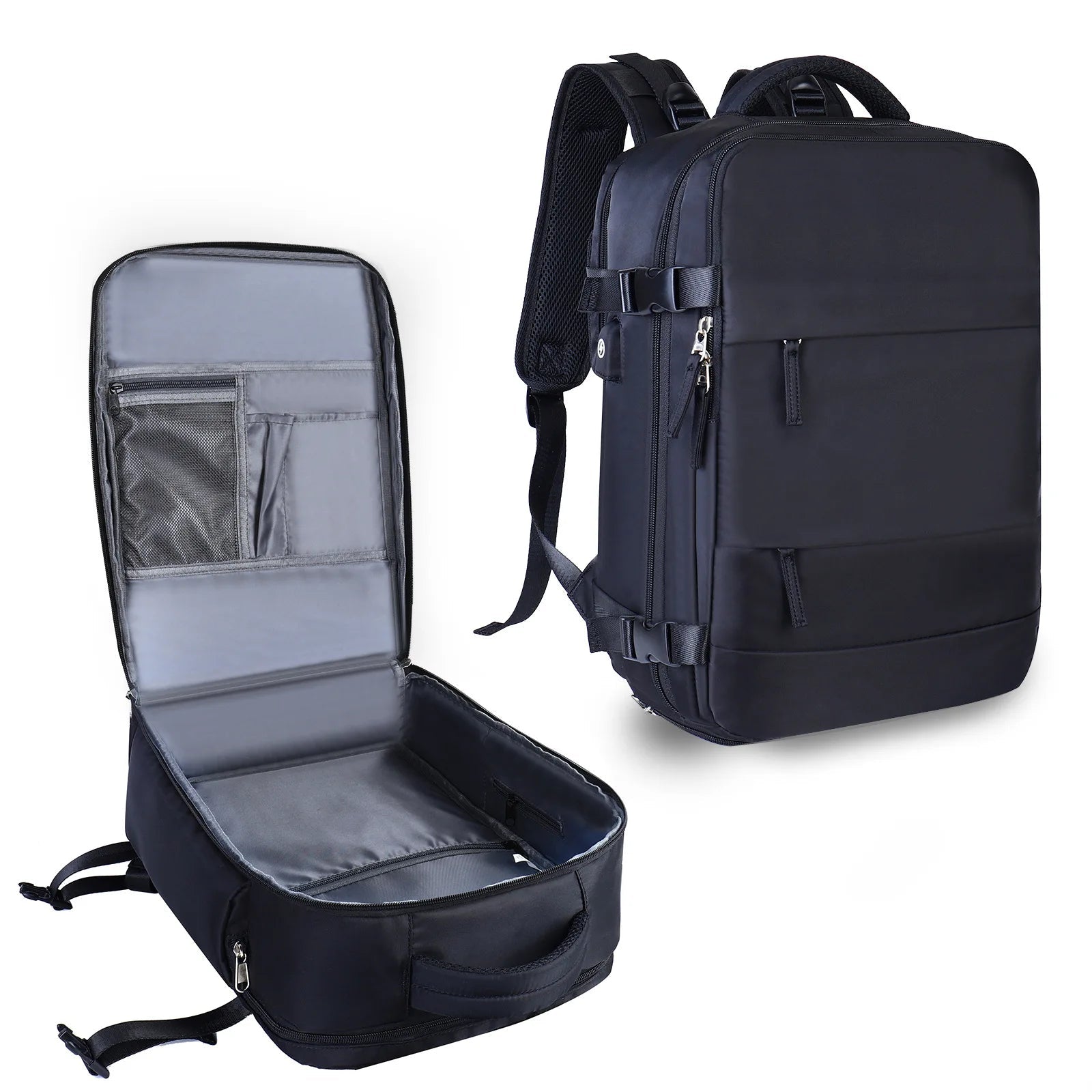 Premium Laptop Backpack Waterproof Expandable USB Charging Business Travel Bag Large Capacity Anti Theft Storage 17 Inch Compatible Organizer
