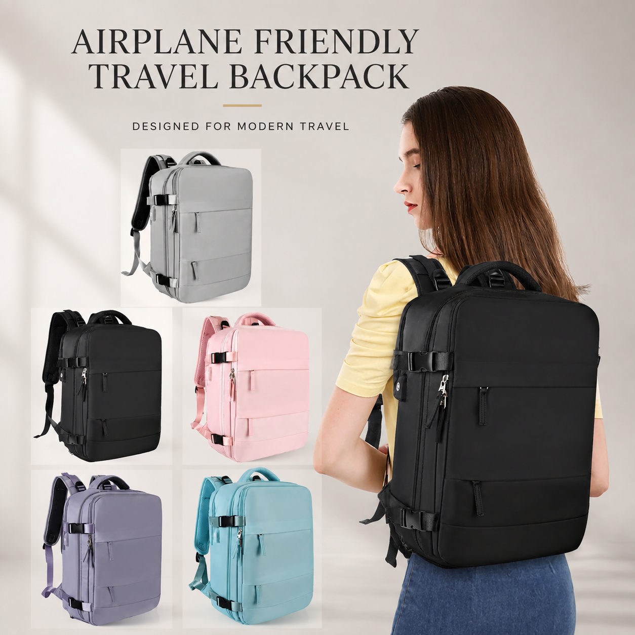 Premium Laptop Backpack Waterproof Expandable USB Charging Business Travel Bag Large Capacity Anti Theft Storage 17 Inch Compatible Organizer