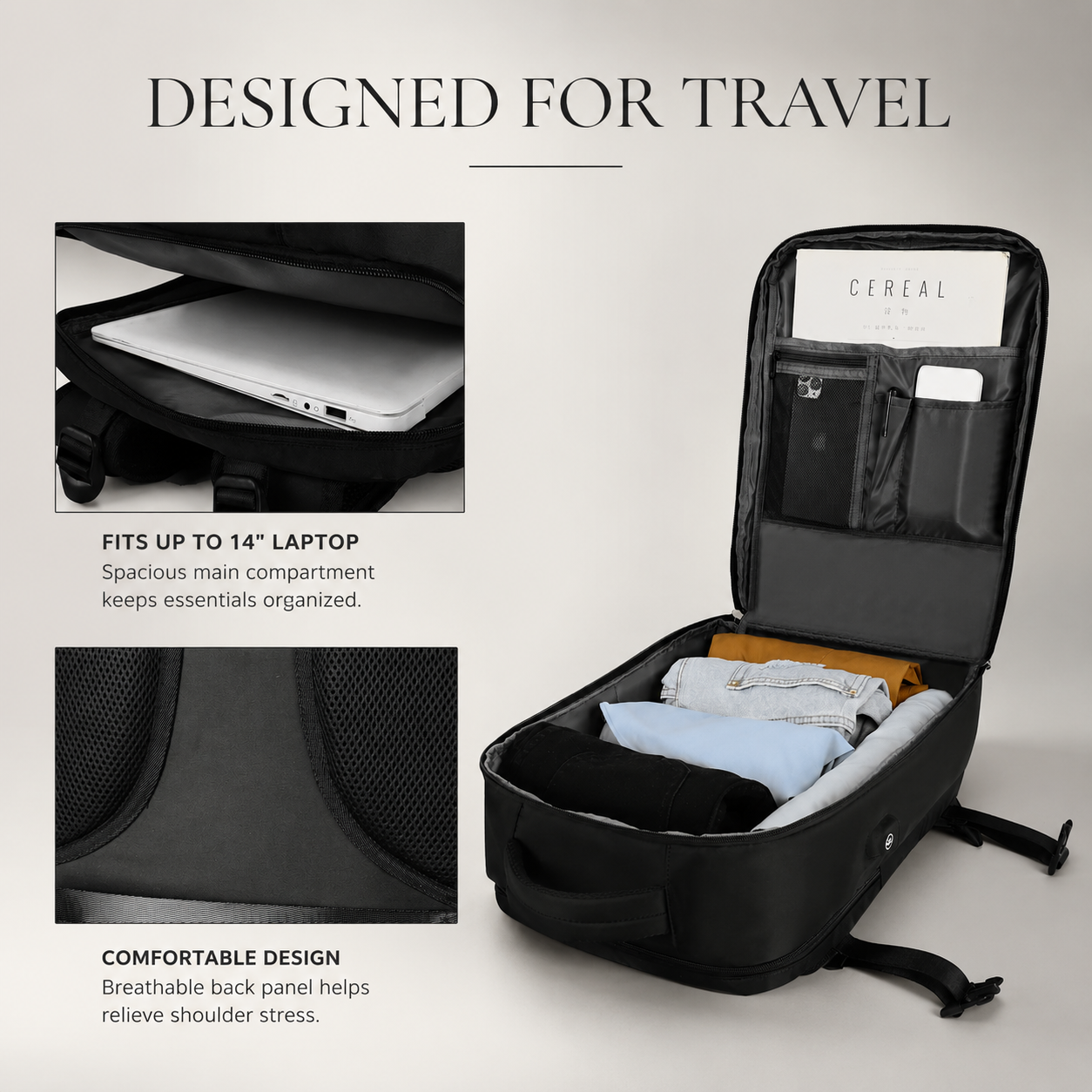 Premium Laptop Backpack Waterproof Expandable USB Charging Business Travel Bag Large Capacity Anti Theft Storage 17 Inch Compatible Organizer