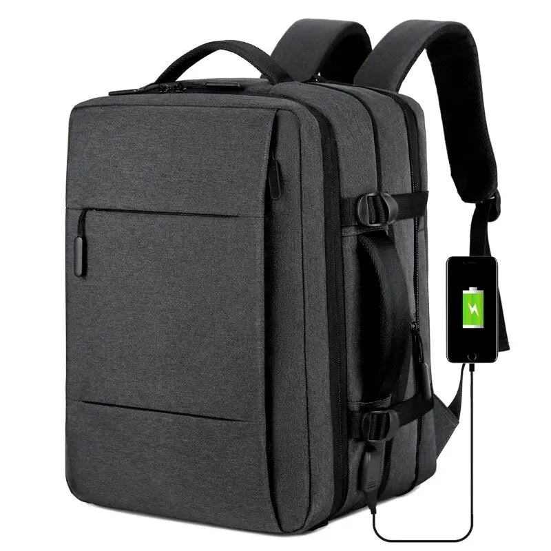Premium Laptop Backpack Waterproof Expandable USB Charging Business Travel Bag Large Capacity Anti Theft Storage 17 Inch Compatible Organizer
