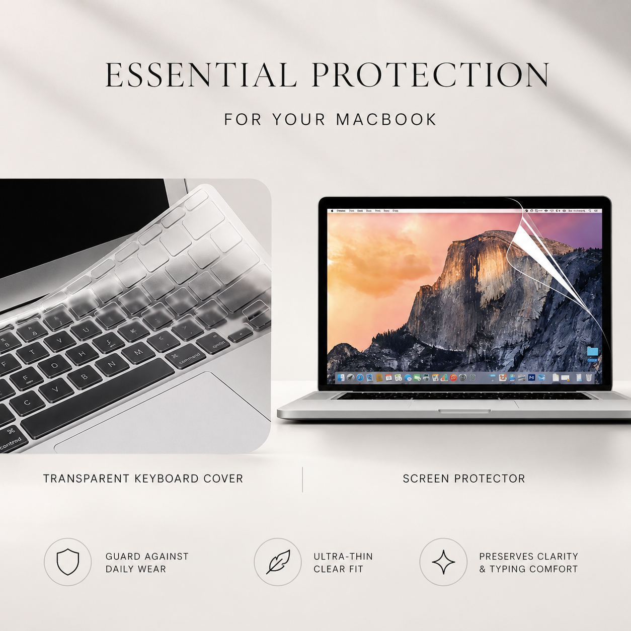 Premium Laptop Case Hard Shell Ultra Thin Protective Cover Scratch Resistant Lightweight Protective Shell Slim Fit MacBook Durable Minimal Design