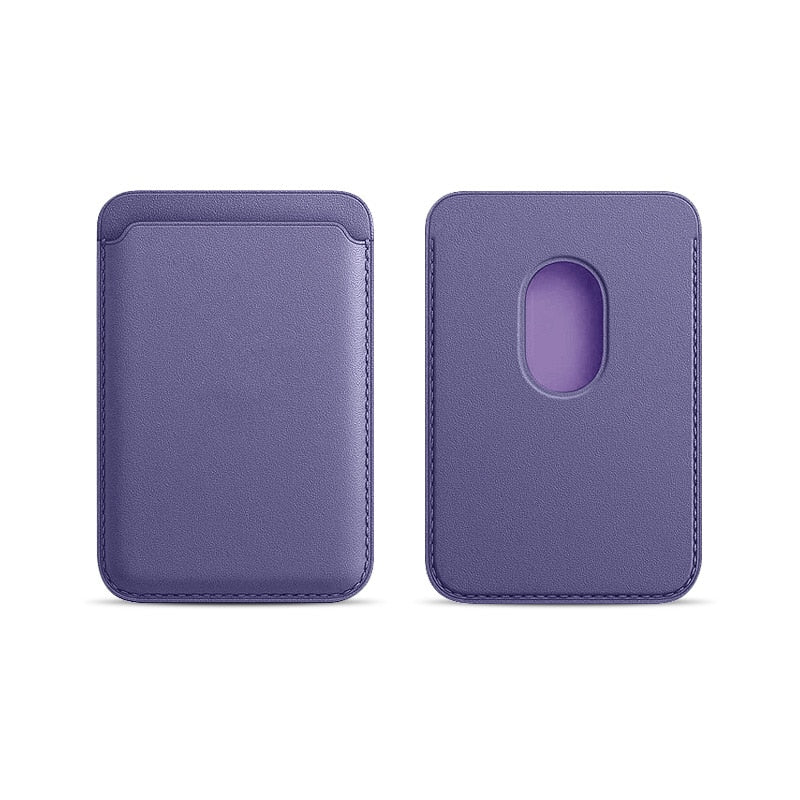 Premium MagSafe Wallet Magnetic Card Holder Leather Case Slim Detachable Phone Wallet Secure Card Storage RFID Compatible Minimal Travel Design