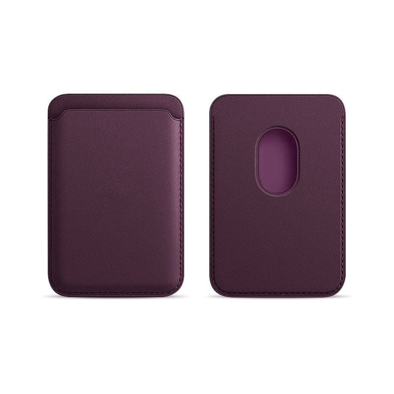 Premium MagSafe Wallet Magnetic Card Holder Leather Case Slim Detachable Phone Wallet Secure Card Storage RFID Compatible Minimal Travel Design