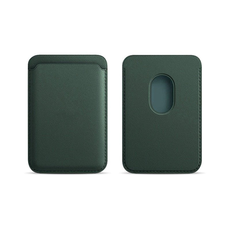 Premium MagSafe Wallet Magnetic Card Holder Leather Case Slim Detachable Phone Wallet Secure Card Storage RFID Compatible Minimal Travel Design