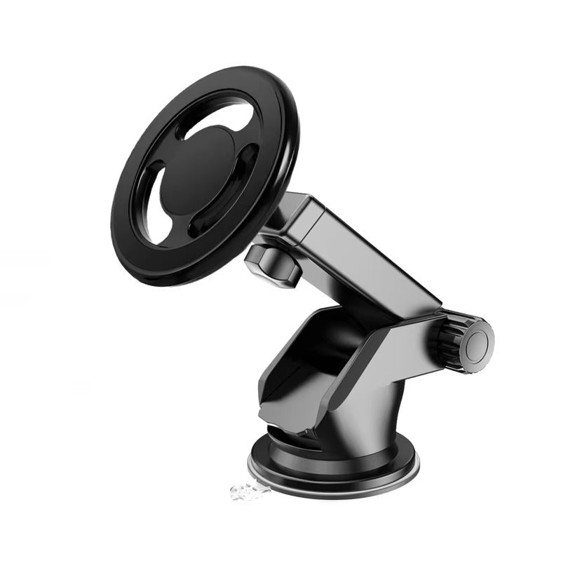 Premium Magnetic Car Charger Stand 15W Wireless Charging Mount 360 Rotation Foldable Metal Holder Fast Power Delivery Secure Dashboard Design