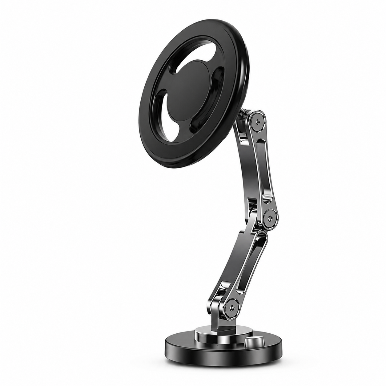 Premium Magnetic Car Charger Stand 15W Wireless Charging Mount 360 Rotation Foldable Metal Holder Fast Power Delivery Secure Dashboard Design