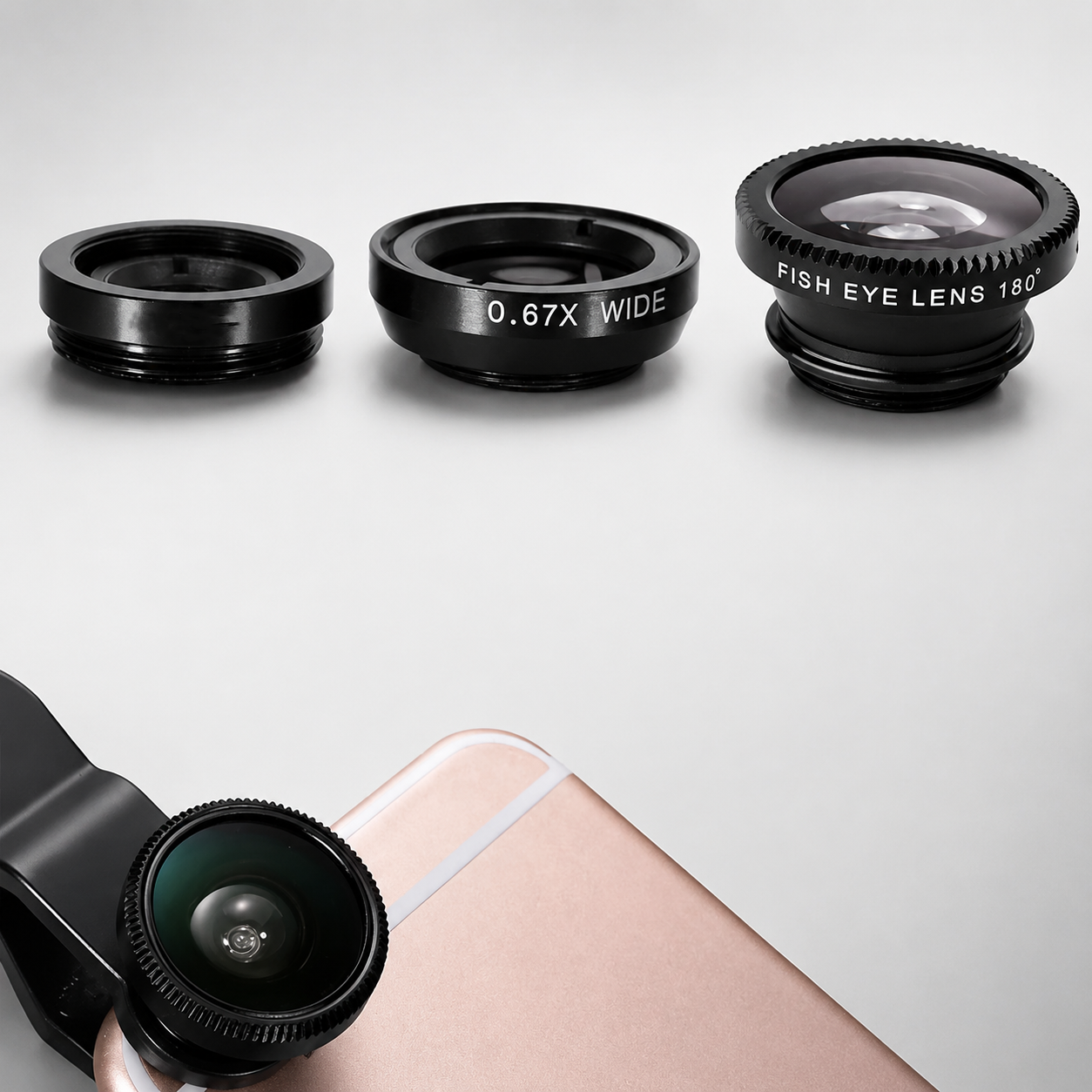 Premium Phone Camera Lens Kit 3 in 1 Fisheye Wide Angle Macro Clip On Smartphone Photography Set Universal Mount Creative Imaging Accessory Pro