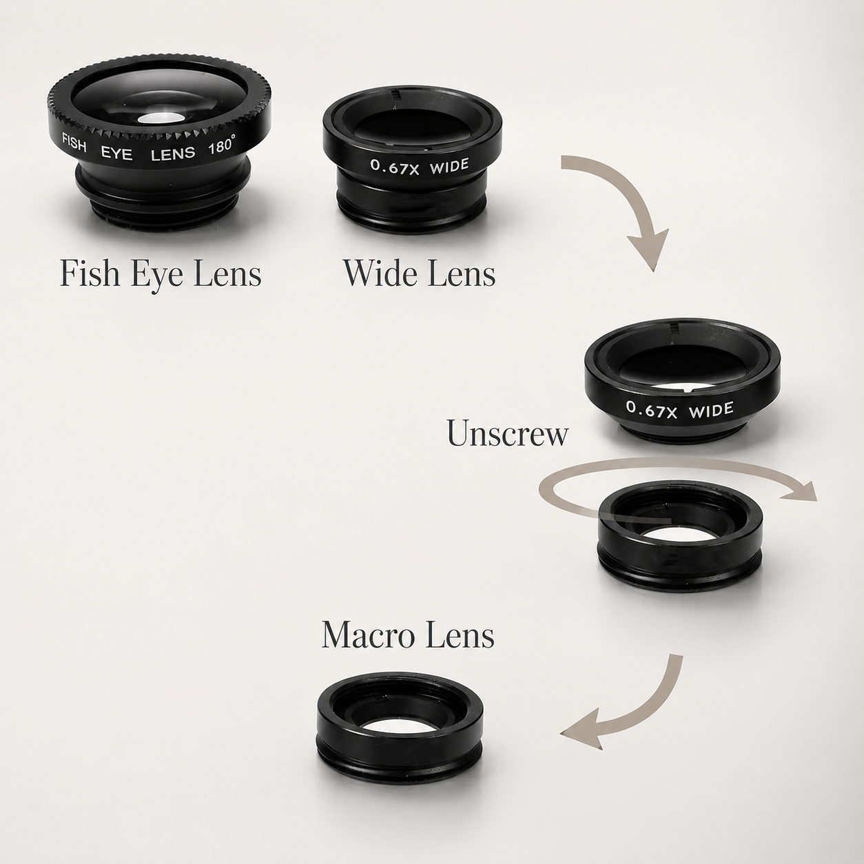 Premium Phone Camera Lens Kit 3 in 1 Fisheye Wide Angle Macro Clip On Smartphone Photography Set Universal Mount Creative Imaging Accessory Pro