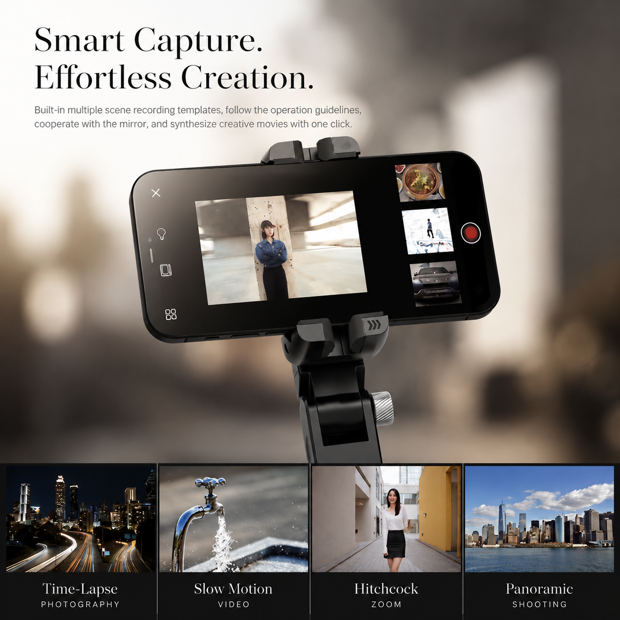 Premium Phone Gimbal Stabilizer 360 Rotation Selfie Stick Tripod Bluetooth Remote Smartphone Video Stabilizer Foldable Vlogging Photography Tool