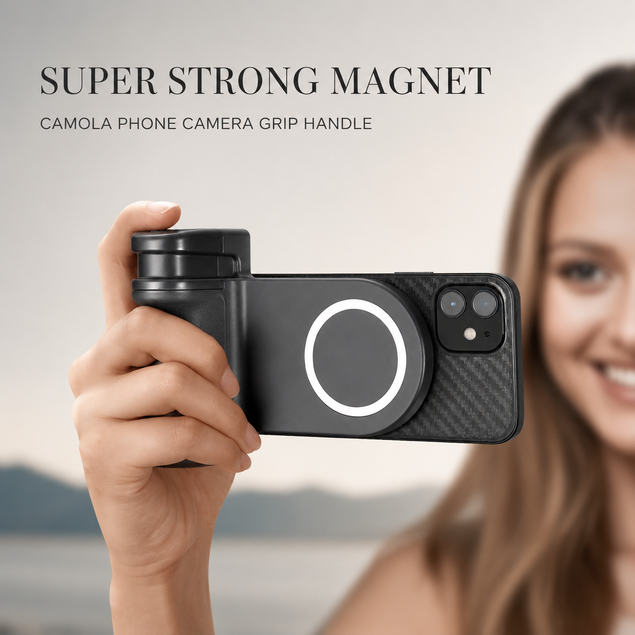 Premium Phone Holder MagSafe Compatible Magnetic Grip Bluetooth Remote Control Smartphone Mount Photography Video Stand Portable Tripod Desktop Design